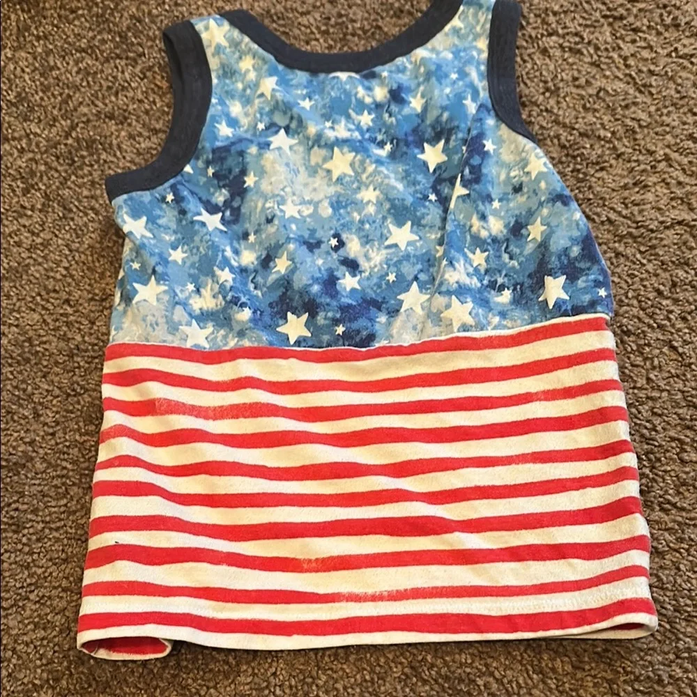 Cat & Jack Red and Blue Patriotic Tank Top
